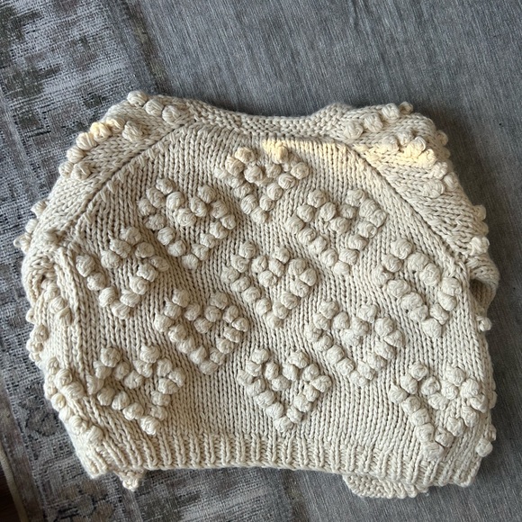 Soft and Chunky Cardigan with Hearts - Picture 2 of 2